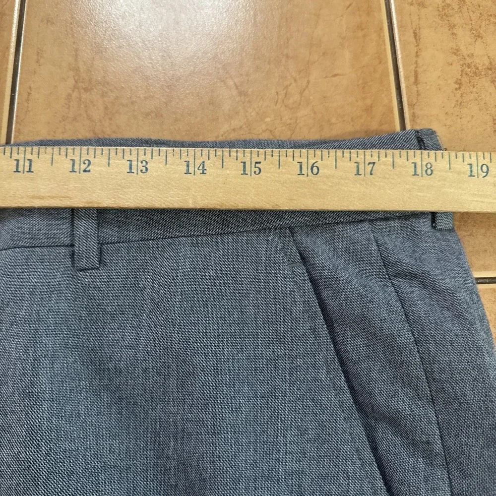 Stafford Vintage 2 Piece Suit Sz 40L Pants 36 x 31 Blue Wool Blend USA Made